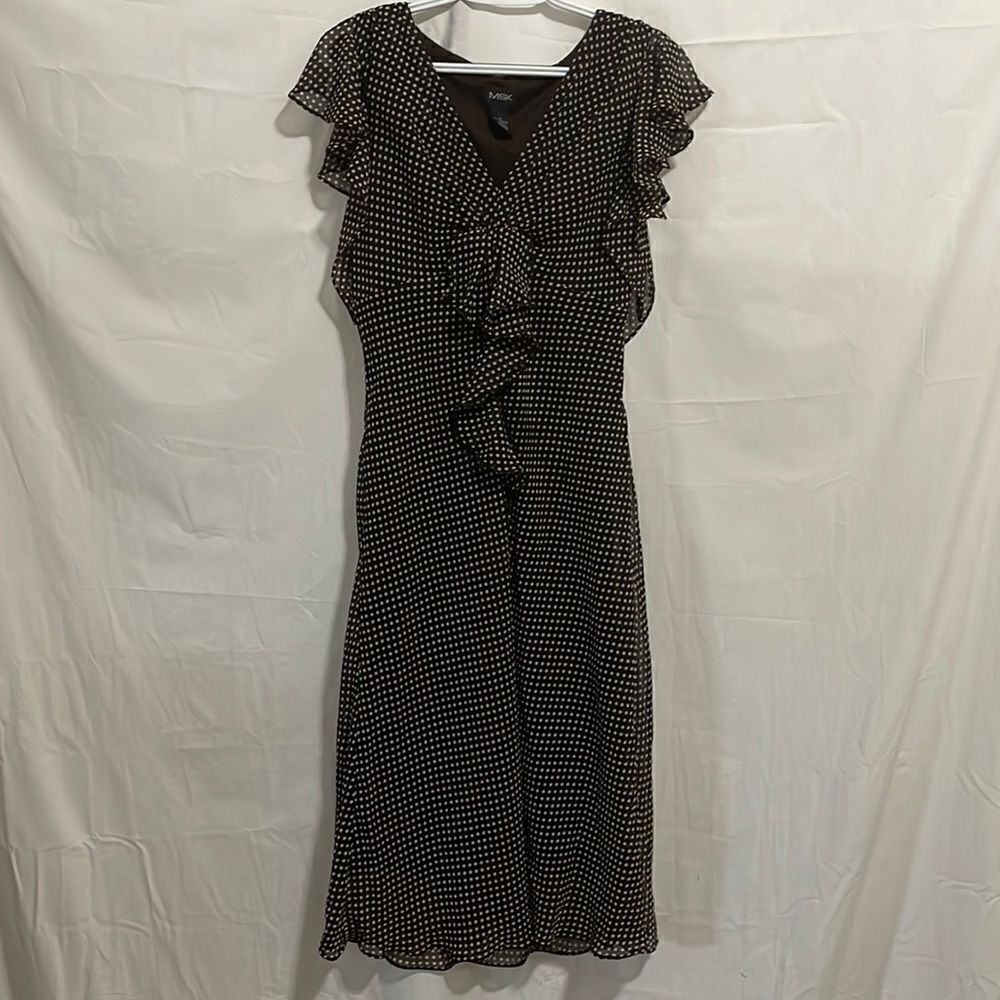 MSK Sleeveless polkadot dress
